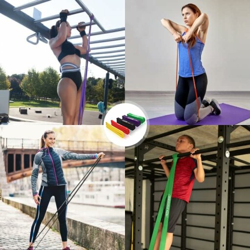 Senioren trainieren mit Widerstandsbändern