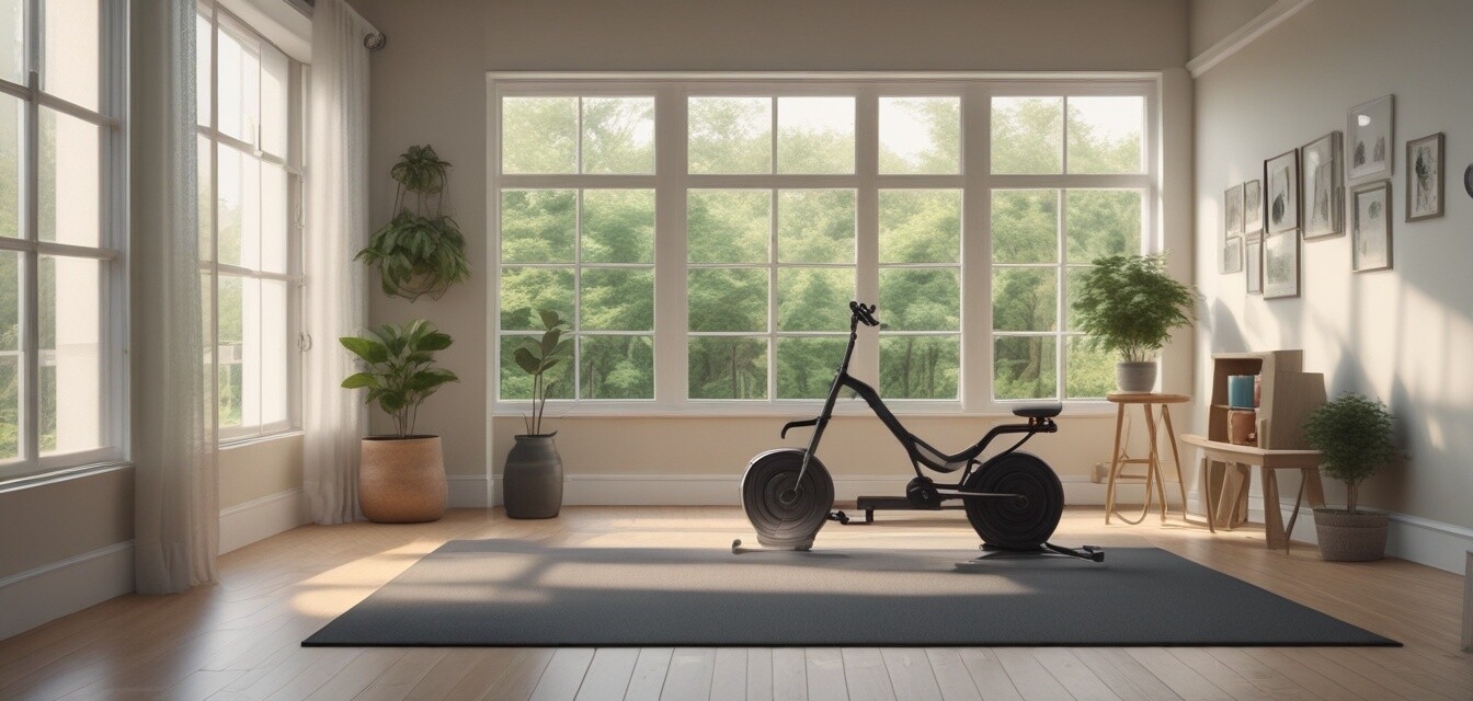 Home exercise area for seniors