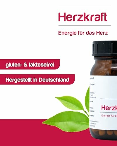 Herzkraft Nahrungsergänzungsmittel, gluten- und laktosefrei, hergestellt in Deutschland