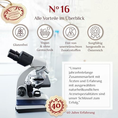 Mikroskop und Vorteile der natürlichen Medizin
