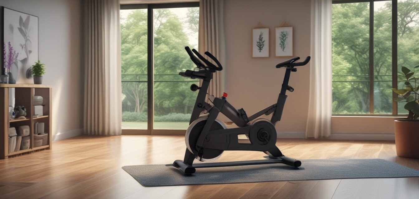 Senior cardio workout setup