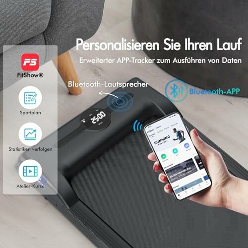 Laufband mit Bluetooth-Integration und App-Steuerung