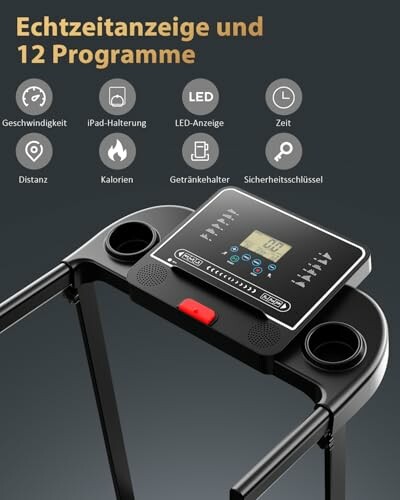 Laufband mit Echtzeitanzeige und 12 Programmen